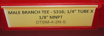 DK-LOK DTBM-4-2n-s 316/316L STAINLESS STEEL BRANCH TEE 1/4''T x1/4''T x 1/8''M