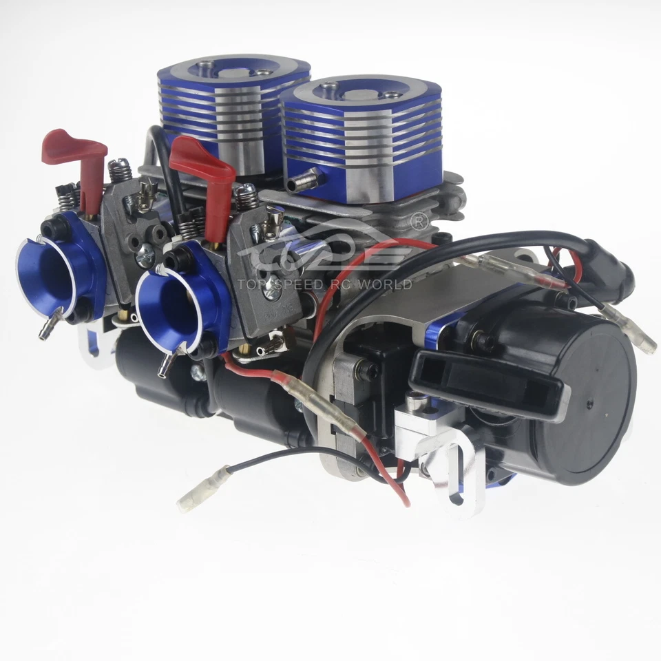 58CC Engine with Two Cylinder for 1/5 RCMK ZENOAH Marine Gas Engine RC Boat - Image 3 of 4