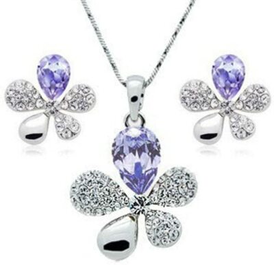 ZiZi  Flower Petal Necklace and Earring Jewellery Set - ZiZi Gift Box