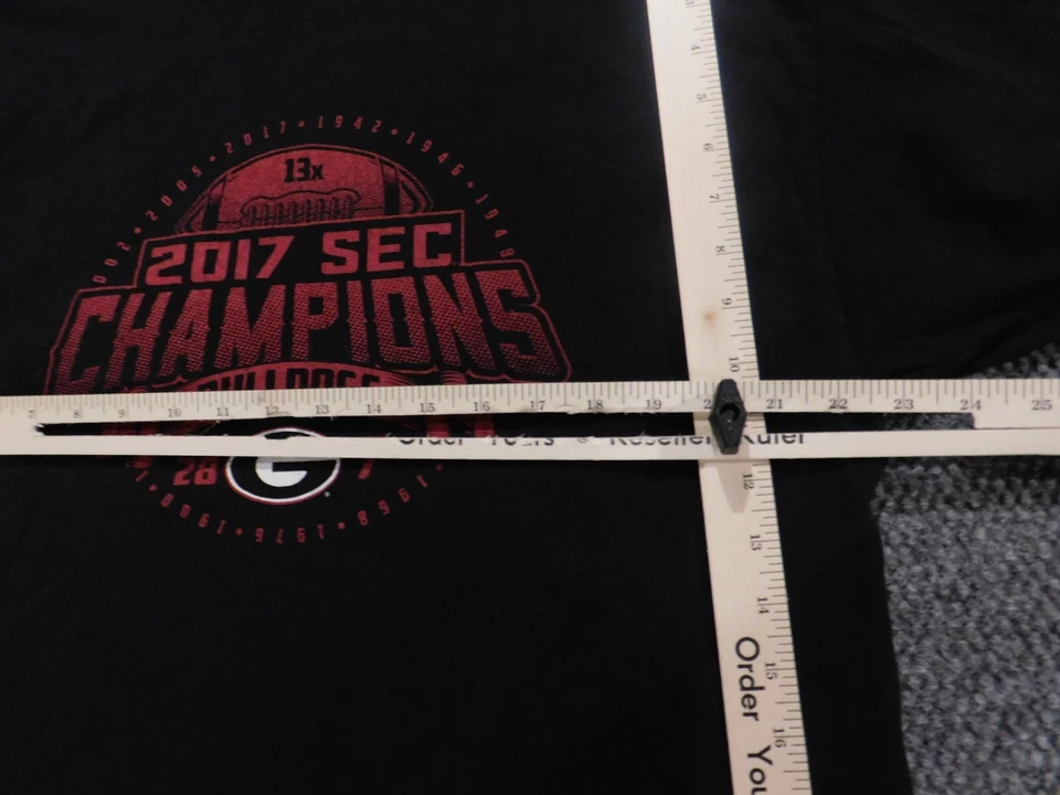 Camiseta para hombre Georgia Bulldogs extra grande negra 2017 sec champions fútbol Foto 4 de 4