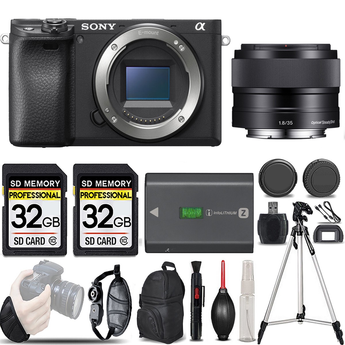 Sony a6400 Mirrorless Camera +35mm OSS Lens -LOADED KIT
