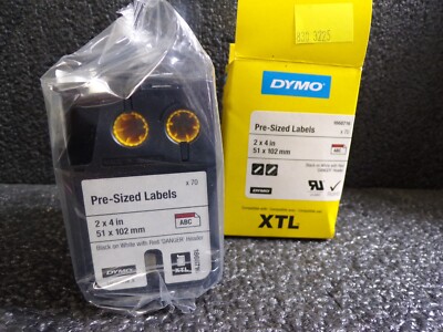 Dymo XTL 1868716 Red-Header Pre-Printed Labels (2'' x 4'') (G)