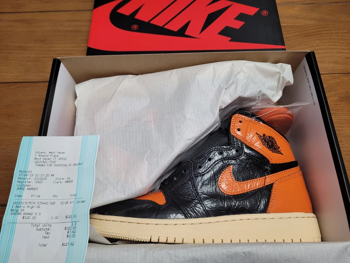 Air Jordan 1 Retro High OG Shattered Backboard 3.0 SBB Size 5.5Y GS  575441-028