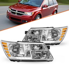 2009-2020 Dodge Journey Headlights Headlamps Replacement Left+Right 09-20