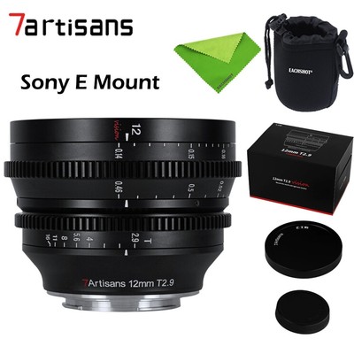 7artisans12mm T2.9 APS-C MF Cine Lens E Mount For Sony A5000 A5100 A6000 A6100