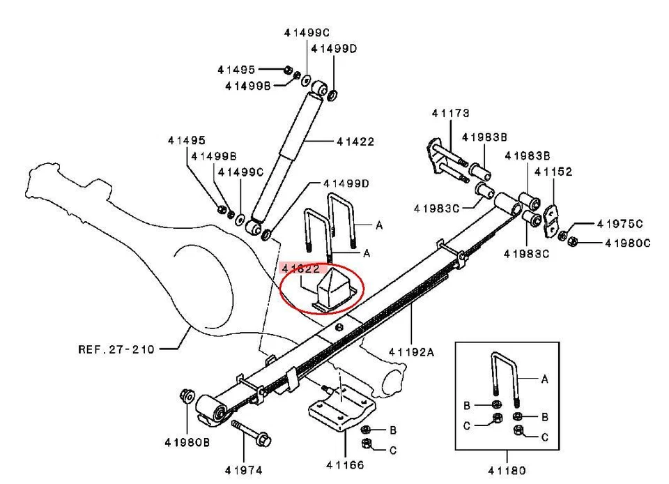 RR SUSP LWR ARM BUMP STOPPER fit for Mitsubishi L200 2015-2018 - Image 4 of 4