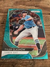 Tyler Glasnow 2020 Panini Prizm Blue Wave Raw MLB Baseball Card #176 TB Rays