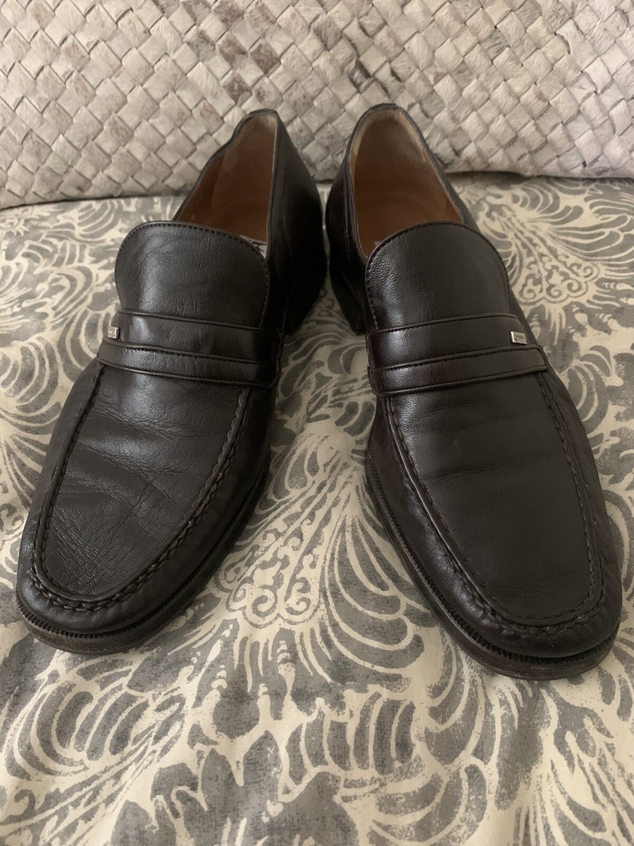 Moreschi Men's Bonn Lambskin Loafers Dress Shoe Brown Size