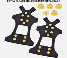 10Studs Ice Climbing Crampons Snow Grips Anti Slip Shoe Boot Cleats Spikes Sport