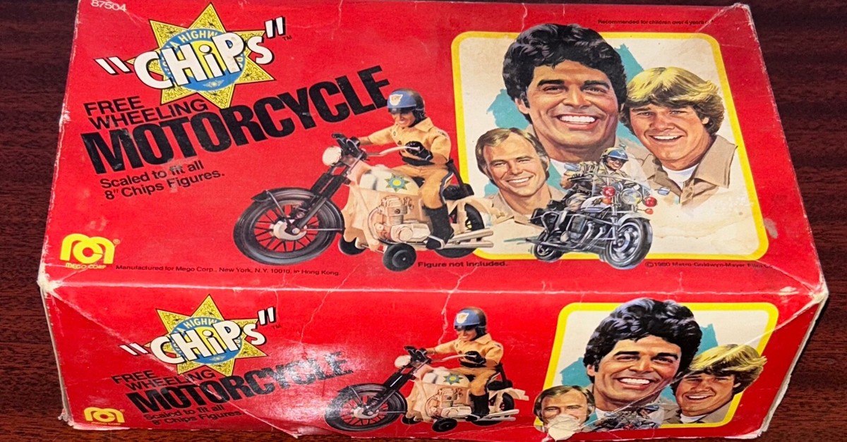 ミリオン　1 ゲーム　ミリオン MEGO CHIPS FREEWHEELING MOTORCYCLE BOXED 1980 PONCH FIGURE