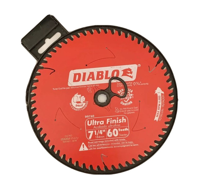 Freud Diablo 7-1/4" x 60-Tooth Ultra Fine Finishing Circular Saw Blade