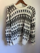 Vintage 90s Jantzen Coogi Style Geometric Knit Sweater Mens L USA Made