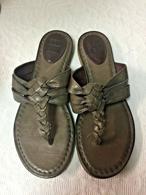 FRYE Size 6M Brown Leather Flip Flops Sandals (pre-owned) | eBay