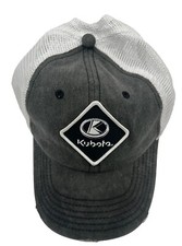 Women s Kubota Tractor Black and White pony tail ball hat cap