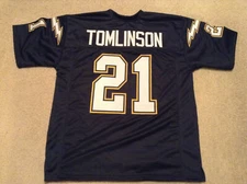 Ladainian Tomlinson UNSIGNED CUSTOM Sewn Stitched Blue Jersey - M, L, XL, 2XL