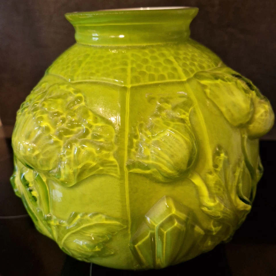 VASE ART DECO VERT SIGNÉ P DE CAGNY - Photo 3/4