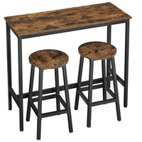 Bartisch-Set Stehtisch KüChentisch Mit 2 Barhockern Barhocker+Bartisch LBT219B01
