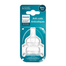 Philips Avent Anti-Colic Teats Bottle Nipple BPA  Leak Free Design 2-pack 6m 