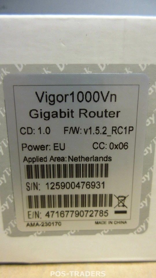 DrayTek VIGOR1000VN High Speed Gigabit Fiber Router MIMO Wireless Firewall NEW - Bild 4 von 4
