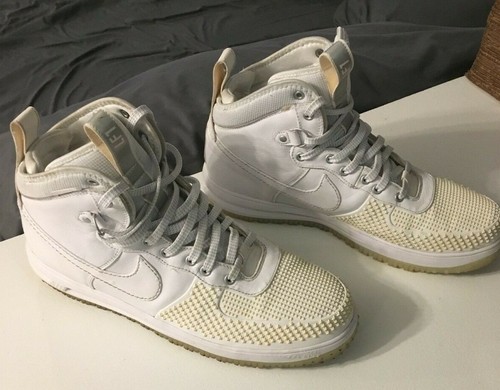 Nike Lunar Force 1 Duckboot 'Triple White' Water Boot Sneaker 805899-101 Sz 15 | eBay