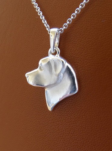 Medium Sterling Silver Rottweiler Head Study Pendant - 第 3/5 張圖片