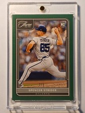 2022 Panini Three and Two Full Count Spencer Strider 3/5 EMERALD Rookie RC