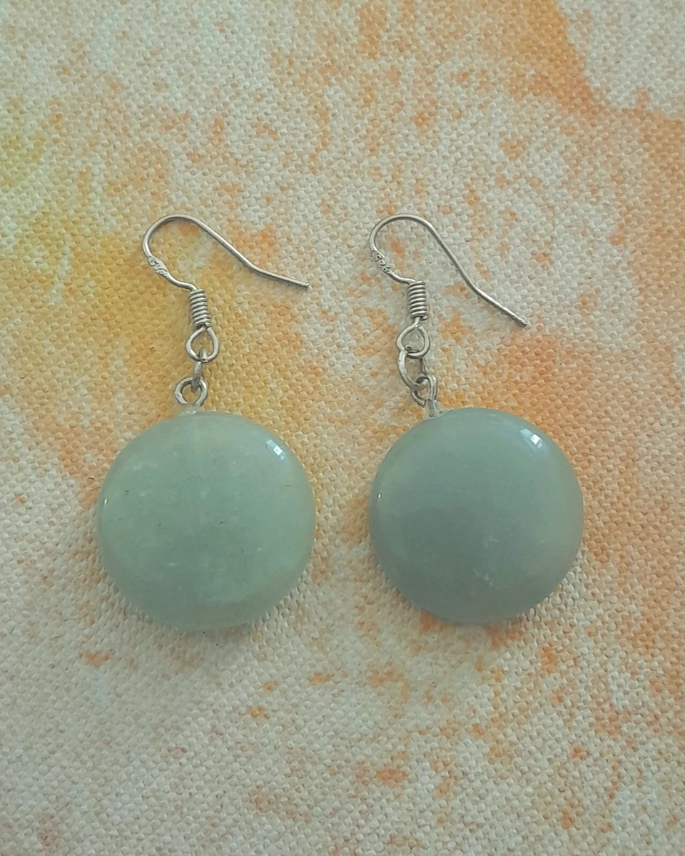 Orecchini con perline di giada in argento puro: stile cinese retrò