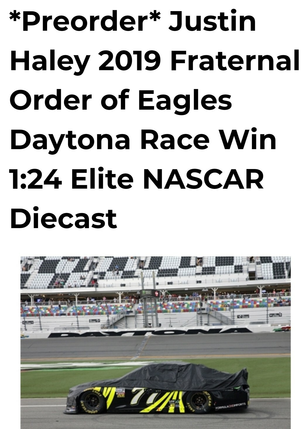 2019 Justin Haley 77 Daytona corrió Win 1 24th Escala Elite Preventa 2019 Justin Haley 77 Daytona corrió Win 1 24th Escala Elite Preventa