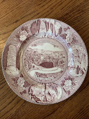 ANTIGUA PLACA DE COLECCIÓN INGLESA STAFFORDSHIRE WARE ADAMS-JON ROTH ""CAVERNAS CARLSBAD"" 10 - Imagen 9 de 9
