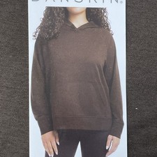 Danskin Women's L Melange Hoodie Espresso Heather a2205