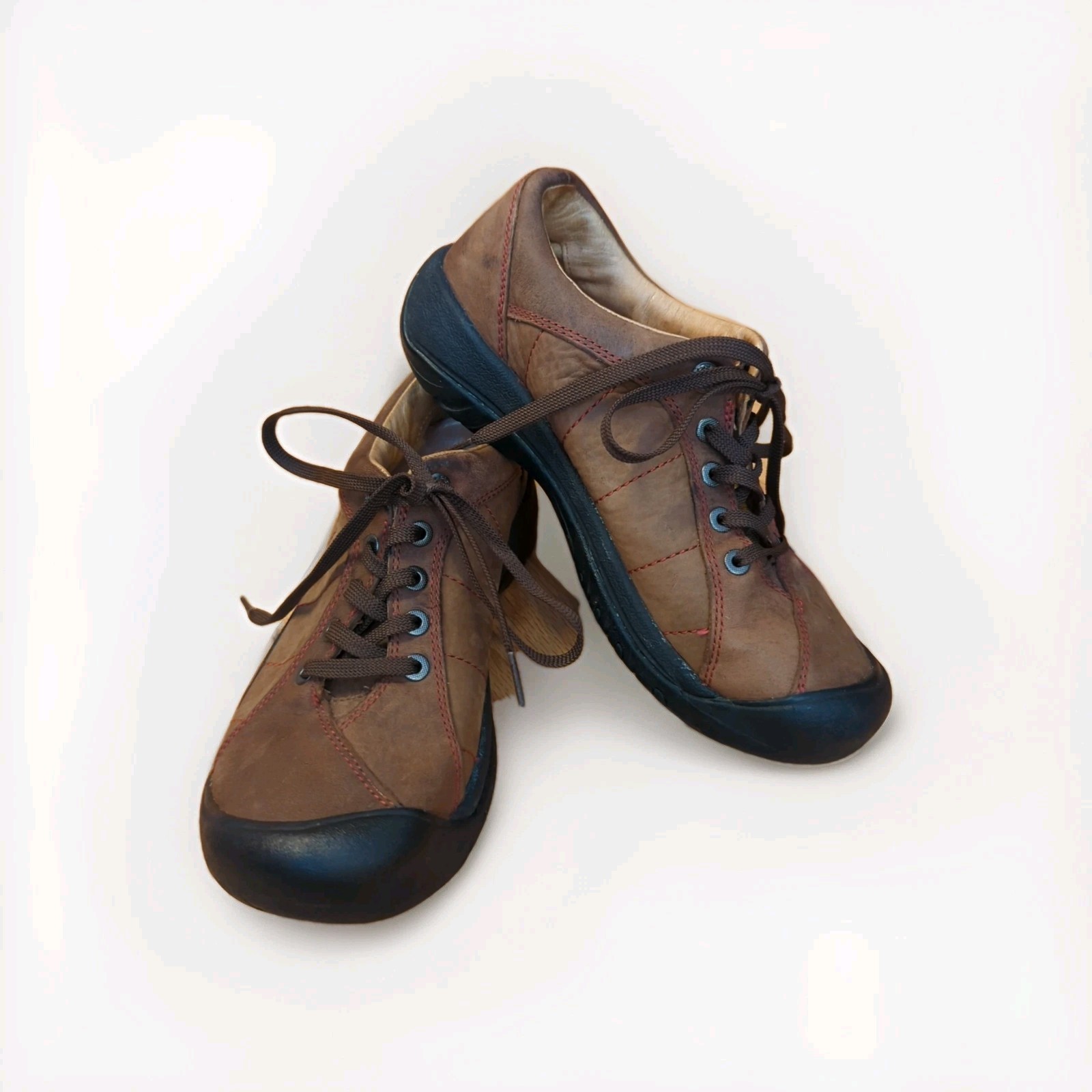 Scarpe da trekking Keen Presidio donna 7 5 pelle marrone casual passeggio