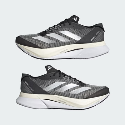 Size 7.5 adidas women Adizero Boston 12 Shoes - White / Black