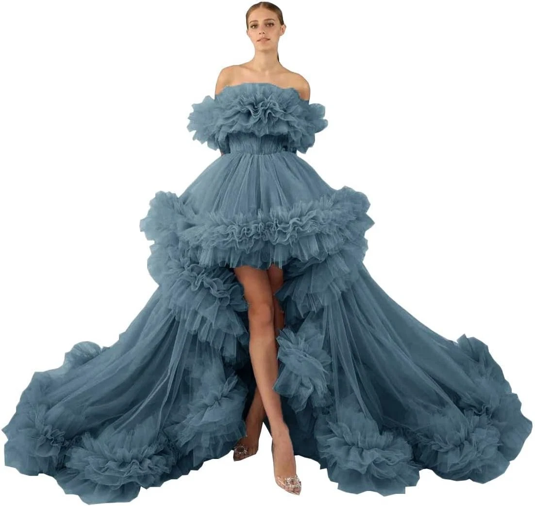 Blue High Low Wedding Dresses for sale