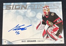 2024-25 SP Authentic Sign of the Times Autograph #SOTT-MS Mads Sogaard