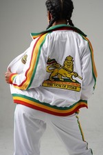 Lion Of Judah Trainingsanzug Weiß v Riddim Driven White Tracksuit Rasta Style XL