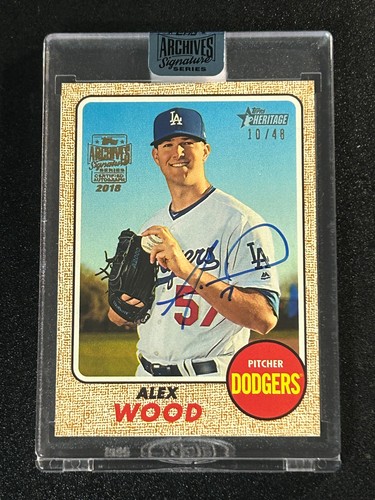 2018 Topps Archives Signature Series Alex Wood Autograph Auto #10/48 Dodgers