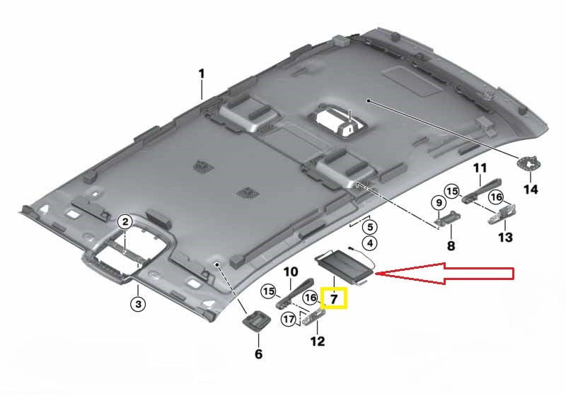 20-25 Rolls Royce Phantom RR11 RR12 Ghost RR22 End Trim for Courtesy Mirror OEM