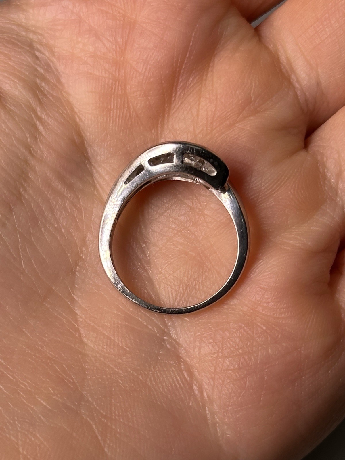 Solid Platinum Ring & Approx. .40 Ct Natural Bagu… - image 6