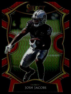 2020 Panini Select #33 Josh Jacobs Red Prizm Die Cut