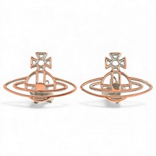 Auth VIVIENNE WESTWOOD Orb Earrings Pink Gold 62010208-G002 se8806bf