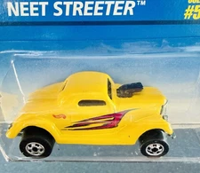 1996 Hot Wheels Mainline #526 Neet Streeter India Yellow BWs Hot Rod Ford Coupe