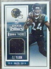 2015 Panini Contenders Relic Football Card Of T.J. Yeldon #RTS-TJ