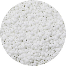 White Color 4Mm Seed Beads about 1200Pcs/100Grams in Bag, 6/0 Glass Craft Beads
