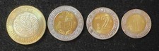 Mexican Bi-Metallic Pesos Lot of 4 Coins $10 $5 $2 $1