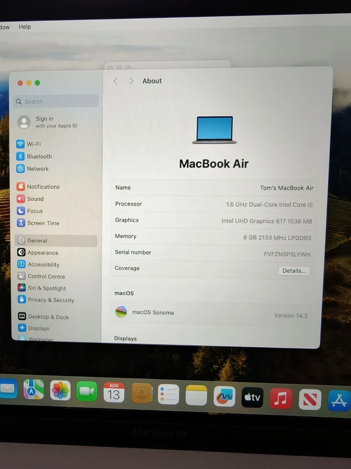 Apple MacBook Air 13 (2019) 13.3'' Space Grey Laptop Screen Lid Palmrest Parts, photo 4 of 5
