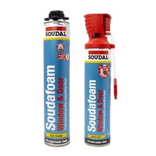 Window Door Expanding Foam Soudal Soudafoam PU Gap Filler 2D Linear Gun & Genius
