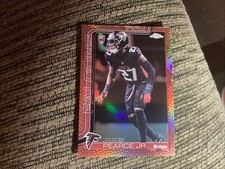 2025 TOPPS CHROME FOOTBALL JAMES PEARCE JR SP LEATHER FOOTBALL REFRACTOR RC