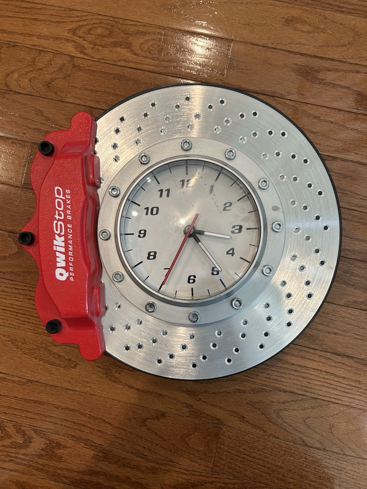 QwikStop Performance Brakes Garage Mechanic Wall Clock Man C