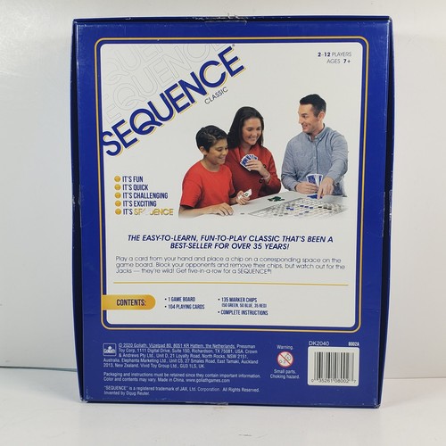 Sequence Game Version A Game of Strategy 2 Players Age 7+ Board games - Picture 2 of 8
