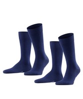 Herren Socken 2Er Pack Baumwolle Blau Royal Blue 6000 GrößE 39-42 Falke